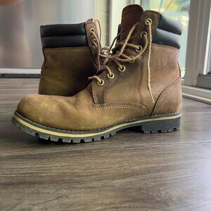 Leather Beige Timberland Boots - Men